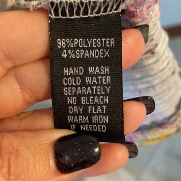 MISHCA one cold shoulder multi color women TOP A-line. Embroidery SZ L - Picture 7 of 9